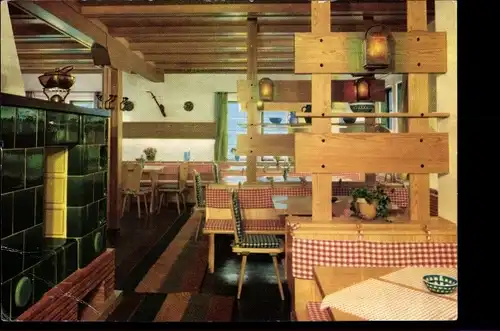 Ak Sosa Eibenstock im Erzgebirge, Konsum-Gaststätte Köhlerhütte an der Talsperre, Speiseraum