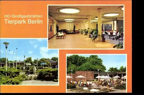 Ak Berlin Lichtenberg Friedrichsfelde, HO Großgaststätten Tierpark, Cafeteria, Auf den Terrassen