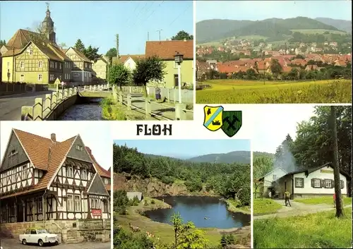Ak Floh Seligenthal in Thüringen, Flohbach, FDGB-Erholungsheim Freundschaft, Bergsee, Maßkopf