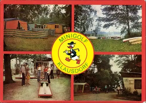 Ak Klausdorf am Mellensee Brandenburg, Minigolf, Campingplatz, Donald Duck