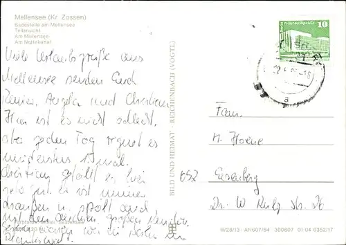 Ak Am Mellensee Brandenburg, Badestelle, Teilansicht, Nottekanal
