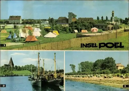 Ak Insel Poel Mecklenburg, Zeltplatz Timmendorf, Kirchdorf Hafen, Schwarzer Busch