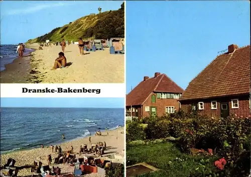 Ak Bakenberg Dranske auf Rügen, Strand, Häuser