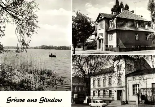 Ak Glindow Werder an der Havel, Gaststätte Deutsches Haus, See