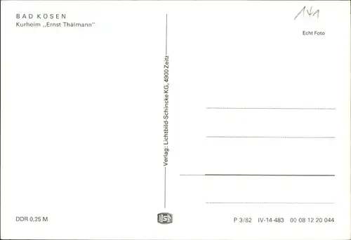 Ak Bad Kösen Naumburg an der Saale, Kurheim Ernst Thälmann