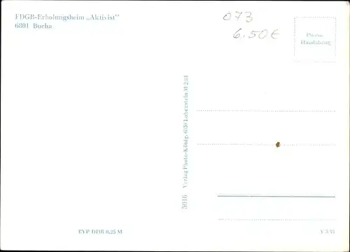 Ak Bucha Unterwellenborn in Thüringen, FDGB Erholungsheim Aktivist, Innenansicht, Bungalows