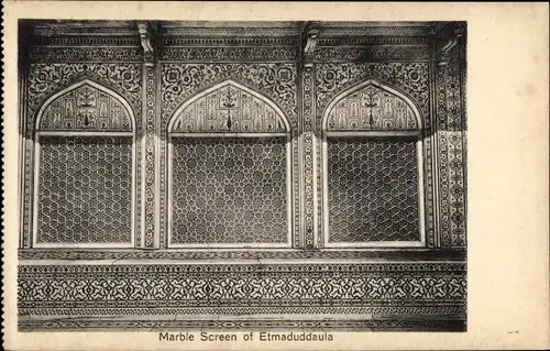 Ak Agra Indien, Marble Screen of Etmaduddaula