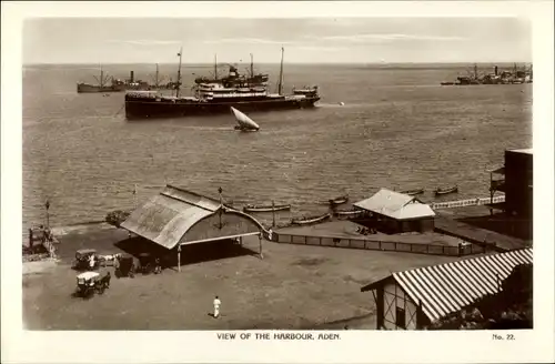 Ak Aden Jemen, Harbour, Hafen, Dampfer