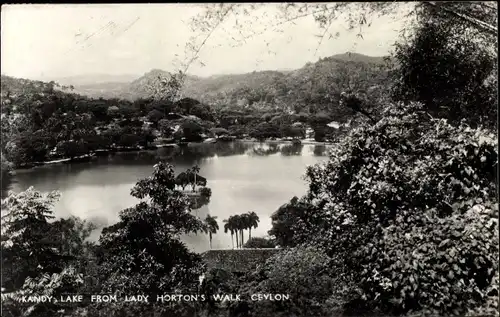 Ak Kandy Sri Lanka Ceylon, Lake from Lady Horton's Walk