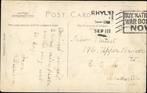 Ak Rhyl Wales, Gardens and Bandstand from Pavilion