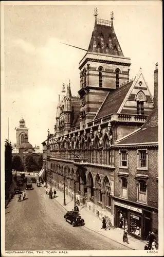 Ak Northampton Northamptonshire England, The Town Hall