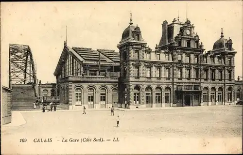 Ak Calais Pas de Calais, La Gare