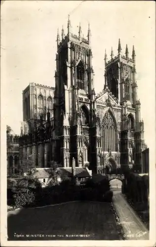 Ak York Yorkshire England, Minster from the North-West