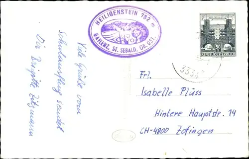 Ak Gaflenz Oberösterreich, Sebaldus-Wallfahrtskirche Heiligenstein