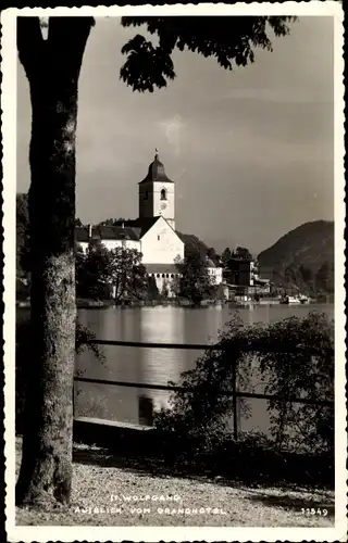 Ak St. Wolfgang im Salzkammergut Oberösterreich, Ausblick vom Grandhotel