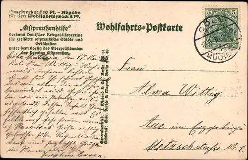 Ak Ostpreußen, Ostpreußischer Veteran mit seiner Familie auf der Flucht