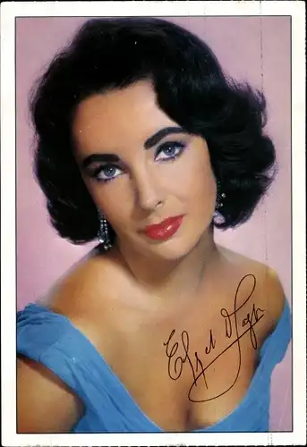Ak Schauspielerin Elizabeth Taylor, Portrait, BRAVO, Autogramm