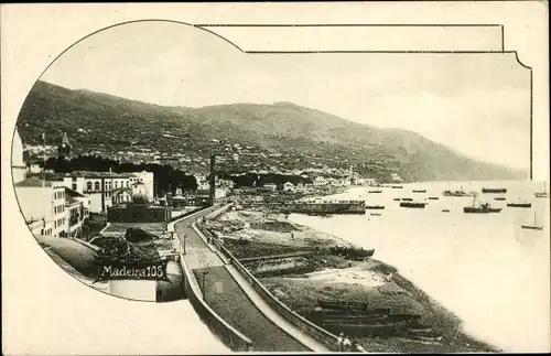 Ak Insel Madeira Portugal, Totale, Promenade