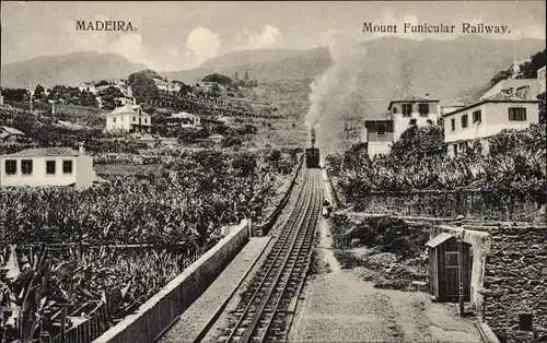 Ak Insel Madeira Portugal, Mount Funicular Railway