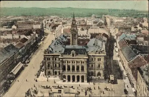 Ak Novi Sad Újvidék Neusatz Serbien, Luftbild der Stadt