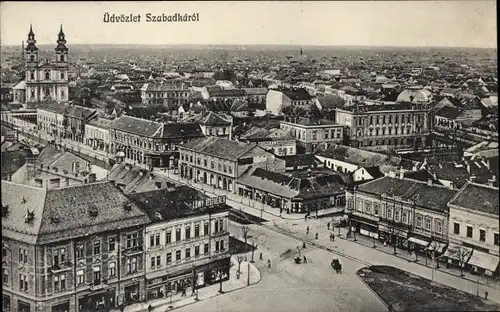 Ak Szabadka Subotica Serbien, Stadtübersicht
