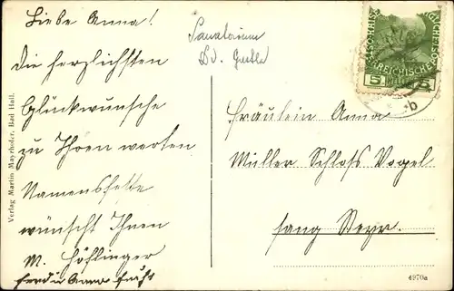 Ak Bad Hall Oberösterreich, Sanatorium Dr. R. v. Gerstl