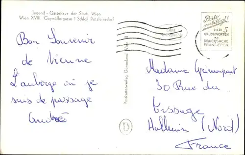 Ak Wien 18., Jugend Gästehaus, Geymüllergasse 1