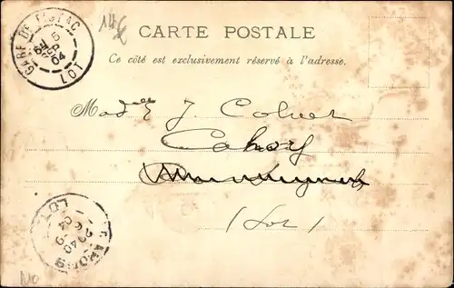 Präge Litho L'Automobile, vermenschlichte Katzen in einem Auto