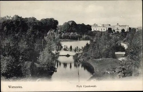 Ak Warszawa Warschau Polen, Park Ujazdowski