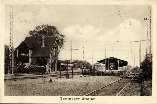 Ak Santpoort Nordholland Niederlande, Station