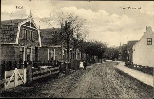 Ak Texel Nordholland Niederlande, Einde Weverstraat