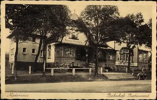 Ak Niederense Ense im Sauerland, Bahnhofs Restaurant, Inh. Heinrich Jost