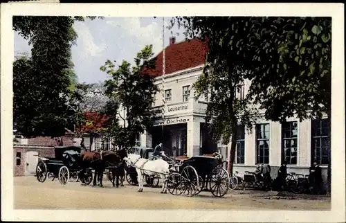 Ak Pechau Magdeburg, Gasthof Louisenthal, Kutschen