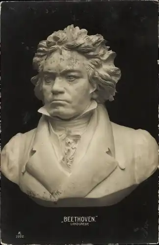 Ak Komponist Ludwig van Beethoven, Büste von Landgrebe