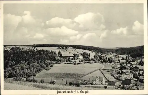 Ak Deutschneudorf im Erzgebirge, Panorama