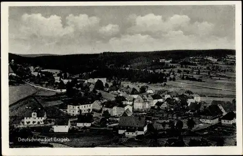 Ak Deutschneudorf im Erzgebirge, Totalansicht