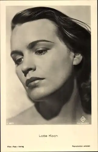 Ak Schauspielerin Lotte Koch, Portrait, UFA Film