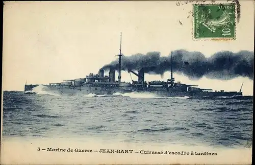 Ak Französisches Kriegsschiff, Jean Bart, Cuirassé d'Escadre, Marine de Guerre