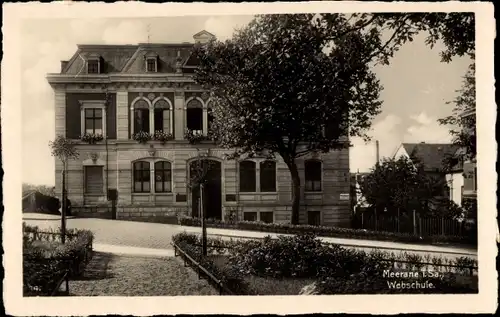 Ak Meerane in Sachsen, Webschule