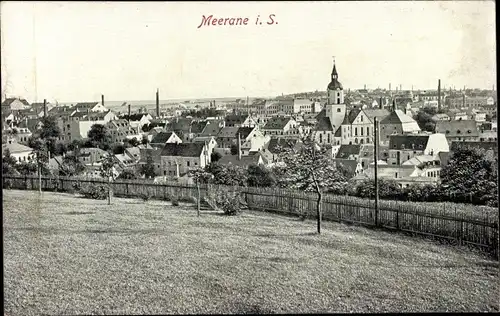 Ak Meerane in Sachsen, Totalansicht