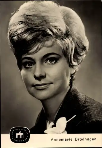 Ak Schauspielerin Annemarie Brodhagen, Portrait, Deutscher Fernsehfunk