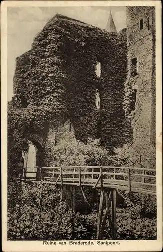 Ak Santpoort Nordholland Niederlande, Schloss Brederode, Ruine