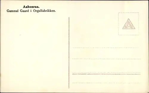 Ak Aabenraa Apenrade Dänemark, Gammel Gaard i Orgelfabrikken