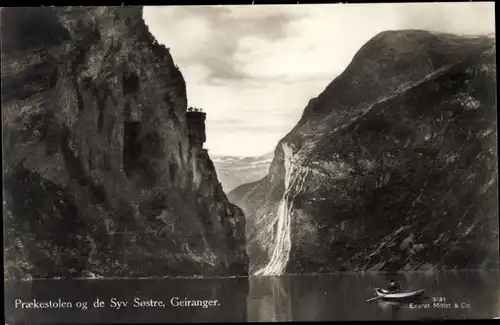 Ak Geiranger Norwegen, Praekestolen og de Syv Sostre