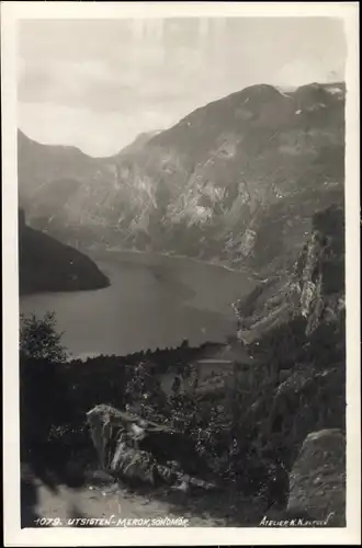 Ak Merok Geiranger Norwegen, Söndmör, Landschaftsblick