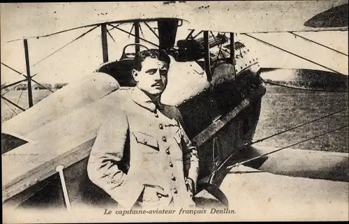 Ak Flugzeug, Flugpionier, Le capitaine aviateur francais Deullin