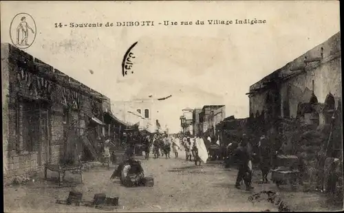 Ak Dschibuti, Une rue du village indigène