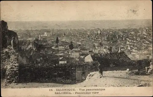 Ak Saloniki Thessaloniki Griechenland, Vue panoramique