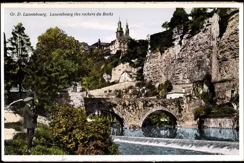 Ak Luxemburg Luxembourg, les rochers du Bock