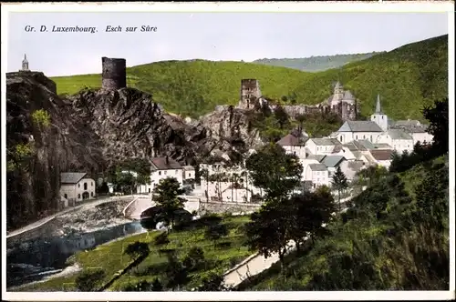 Ak Esch sur Sure Esch an der Sauer Luxemburg, Panorama